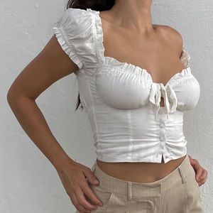 Princess Polly Elouise Crop Top White